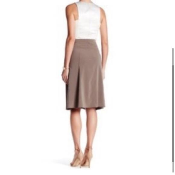 Halston Heritage Women's Suede Front Studded Midi Skirt - Moss - Picture 3 of 3